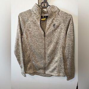 Browning heather oatmeal color full-zip jacket